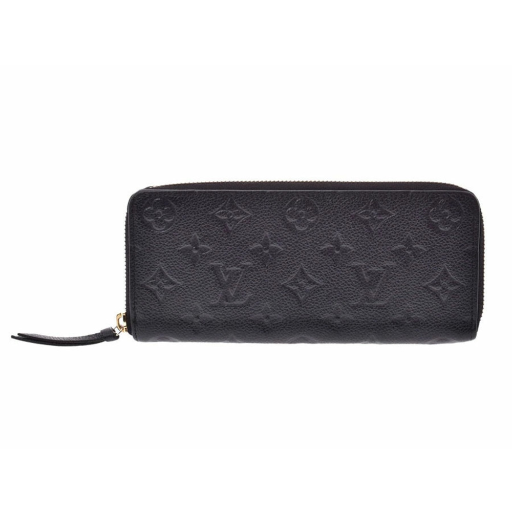 Louis Vuitton Empreinte Portefeuille Clemence Black Leather Long Wallet